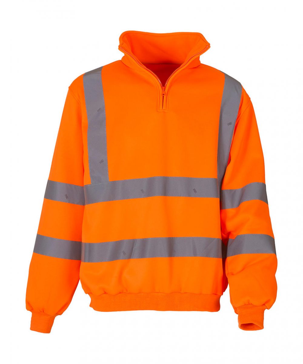 261_77_405_f-2016_01 1/4 Zip Sweatshirt Fluo