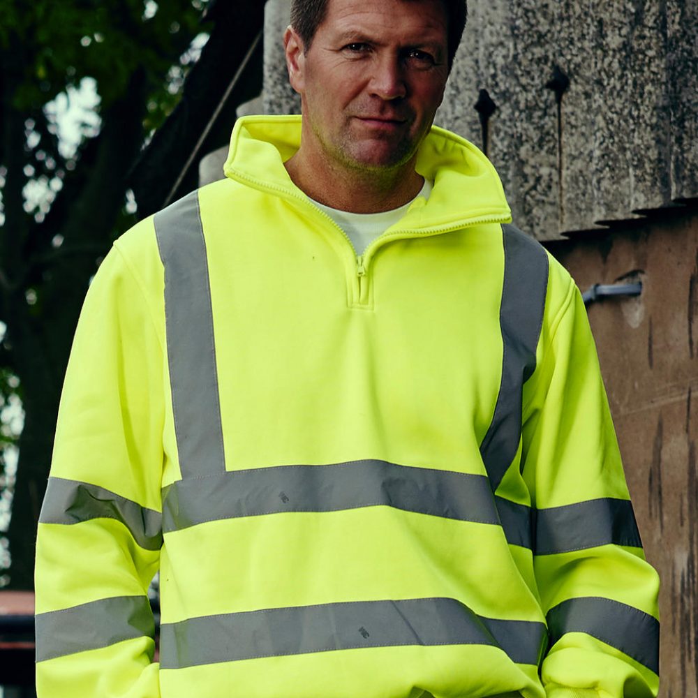 1/4 Zip Sweatshirt Fluo