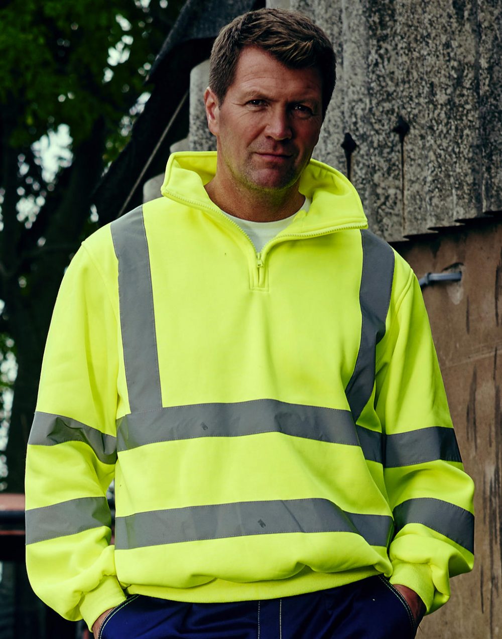 261_77_605_m-2015_01 1/4 Zip Sweatshirt Fluo