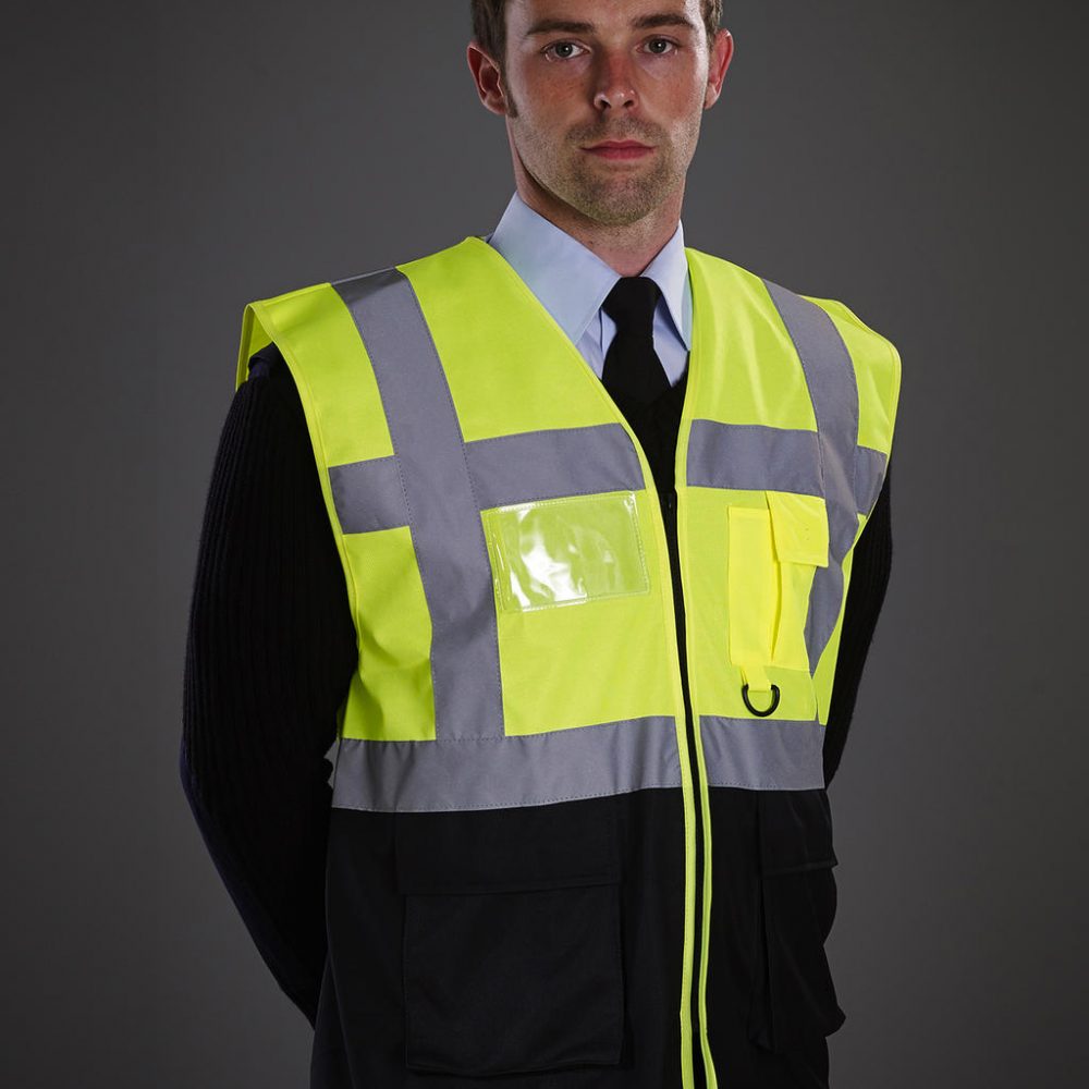 421_77_650_m-2015-nc_01 Warnweste Fluo mit Taschen & Reißverschluss