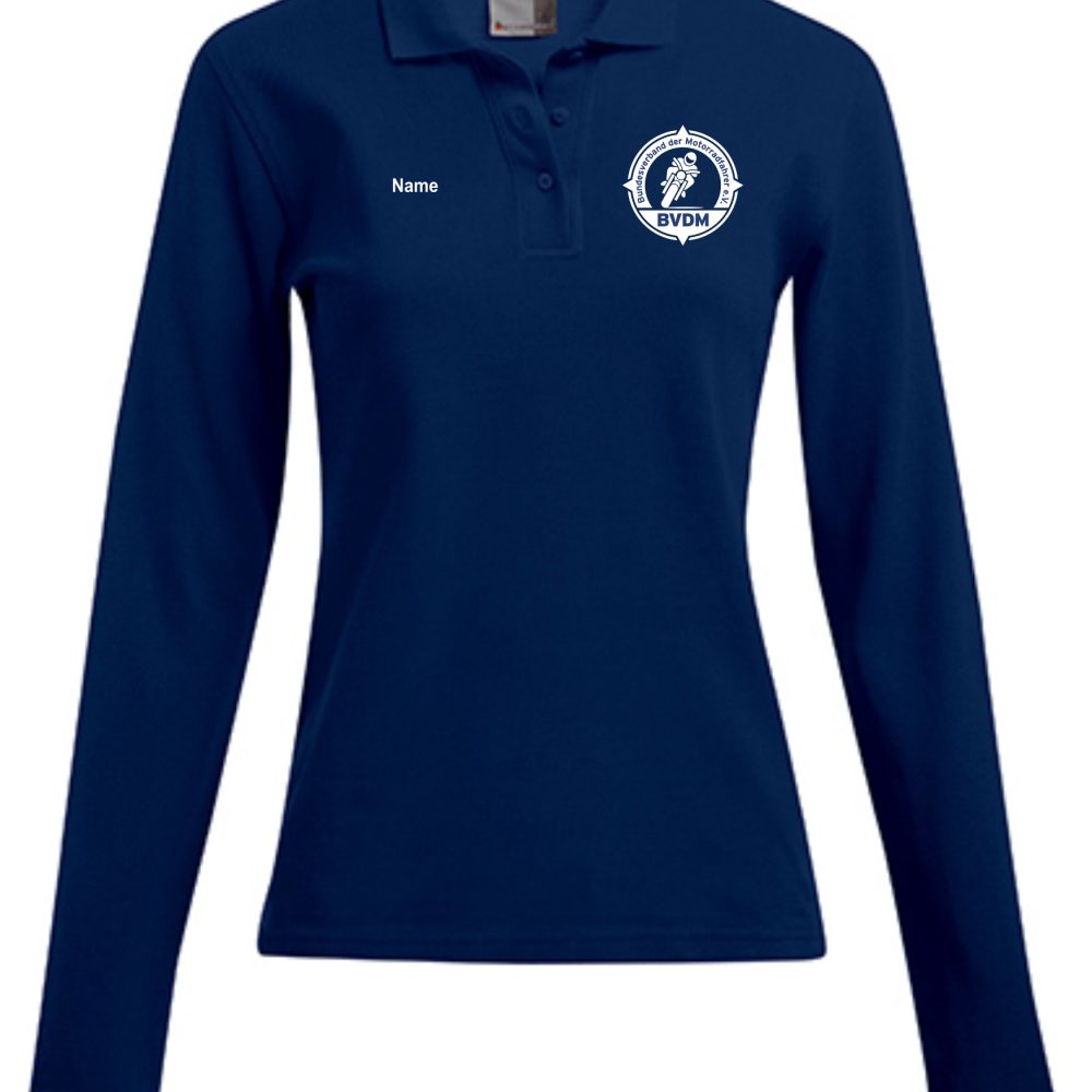 Langarm-Poloshirt Damen