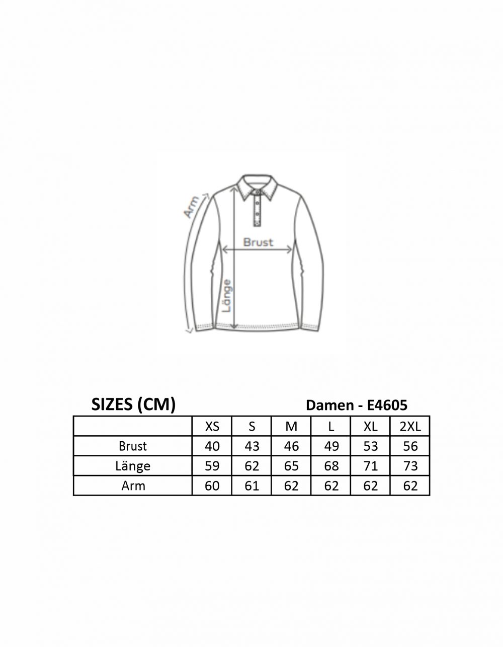 Langarm-Poloshirt Damen