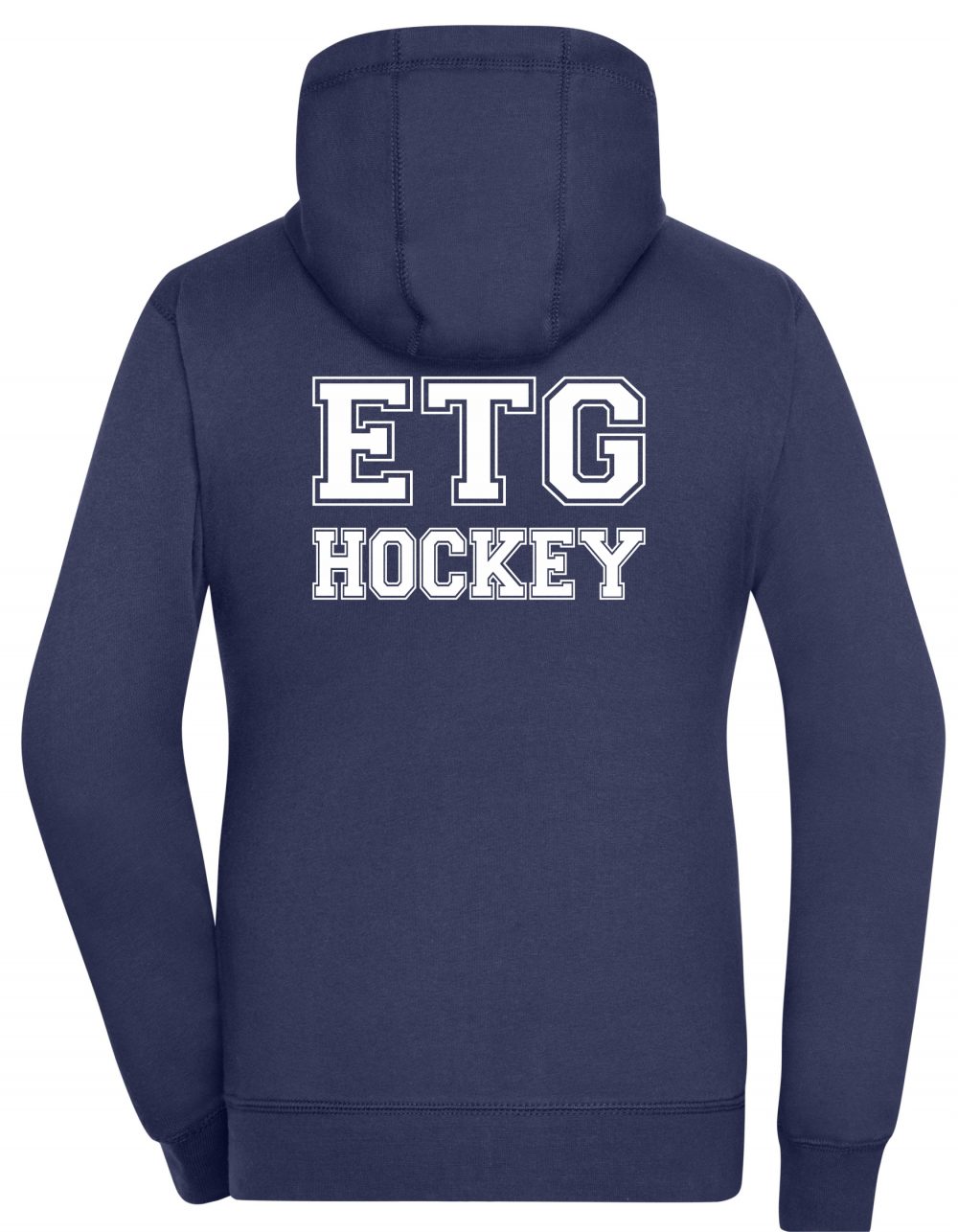 ETGJN962_Back_Navy Damen Lifestyle Zip-Hoodie inkl. Druck Brust + Rücken