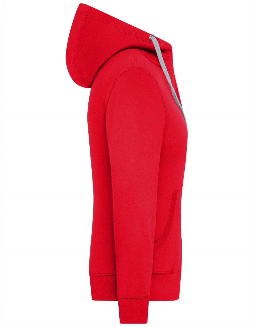 ETGJN962_Side_Red Damen Lifestyle Zip-Hoodie inkl. Druck Brust + Rücken