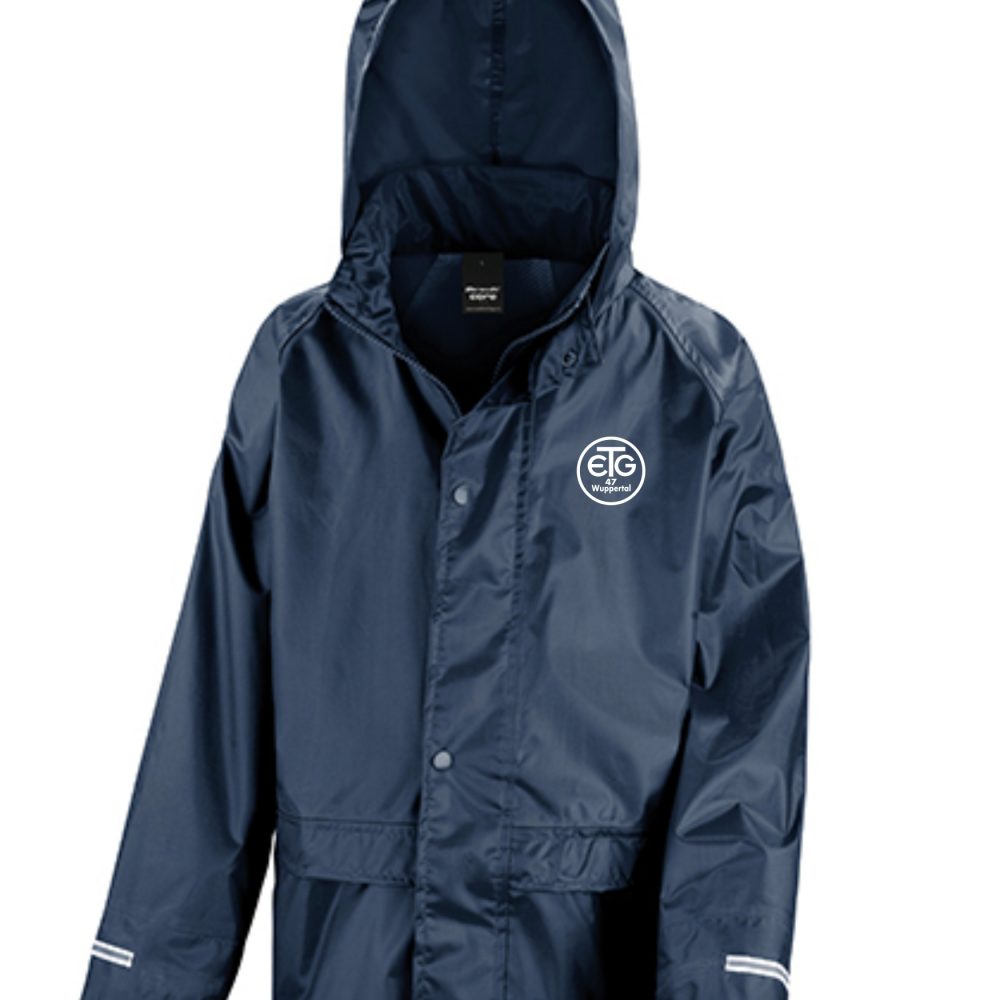 Kinder Regenjacke inkl. Druck Brust + Rücken