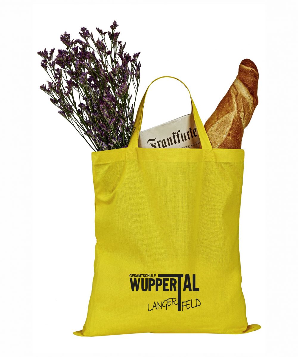 Baumwoll-Tasche kurze Henkel inkl. Druck