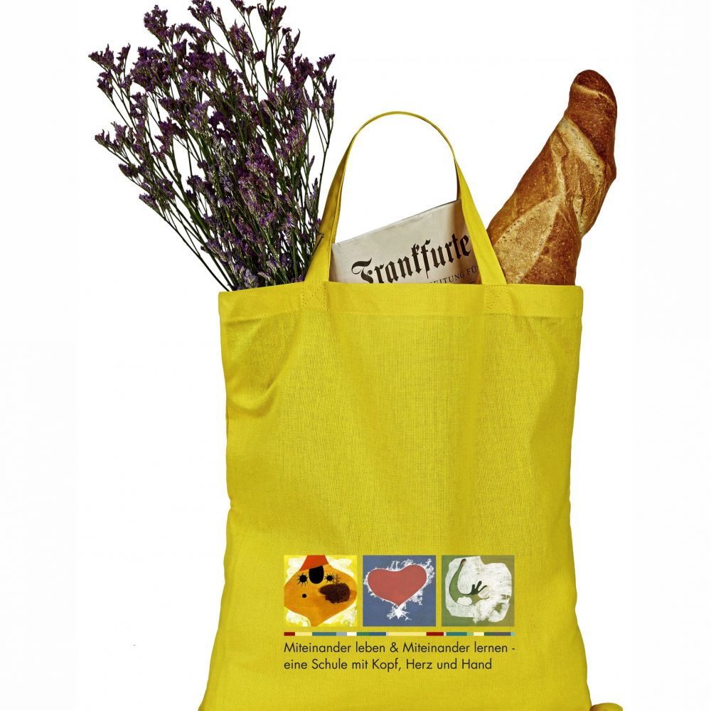 Baumwoll-Tasche kurze Henkel inkl. Druck