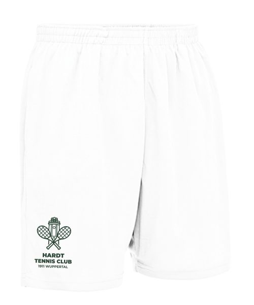 HTCJC080_Funktionssporthose_Weiss_Frontansicht Funktionssporthose kurz Unisex