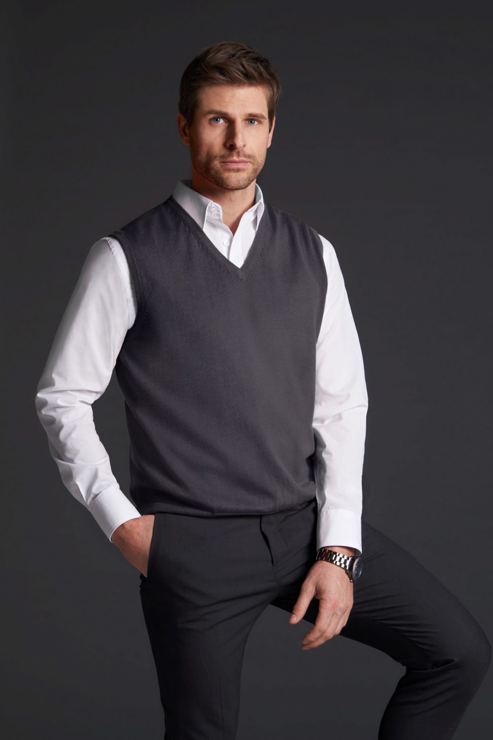 Business Shooting 2018 Herren V-Neck Pullunder